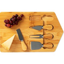 Flying Tiger Copenhagen 4-Piece Bamboo Cheese Slicing Knife And Serving Set