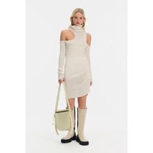 Gauge 81 White Shoulder Detail Mini Dress
