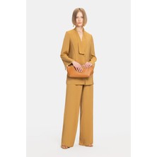 Vakko By Gentry Portofıno Camel Shawl Collar Jacket