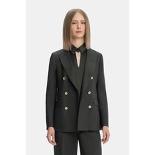 Vakko By Taglıatore Dark Green Double-Breasted Jacket
