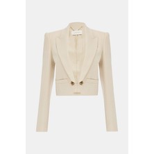 Zimmermann Zımmermann Ecru Buttoned Wool Jacket
