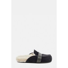 Eleventy Navy Suede Slides