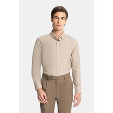Vakko Melange Cotton Casual Shirt