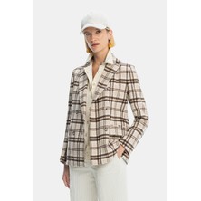 Envelo Brown Double-Breasted Lapel Jacket