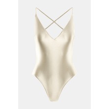 Danward Cream Swimsuit