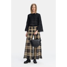 Vakko By Pe De Chumbo Beige-Black Plaid Trousers