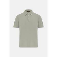 Vakko By Danıele Fıesolı Green Polo Collar Short Sleeve T-Shirt