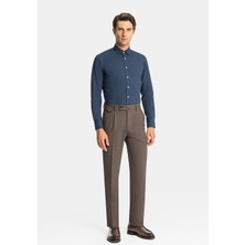 Vakko By Berwıch Single-Pleat Drawstring Elastic Waist Technical Wool Trousers