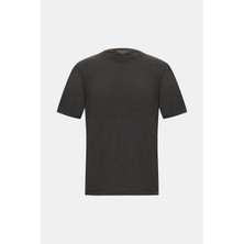 Vakko By Gran Sasso Black Crew Neck Short Sleeve T-Shirt
