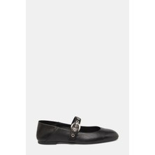 Stuart Weitzman Stuart Weıtzman Black Leather Ballet Flats