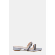 Eleventy Grey Stone-Embellished Slides