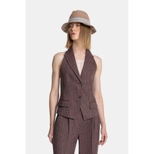 Vakko By Lorena Antonıazzı Burgundy Vest