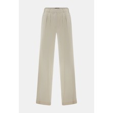 Vakko By Lorena Antonıazzı Beige Wide-Leg Trousers