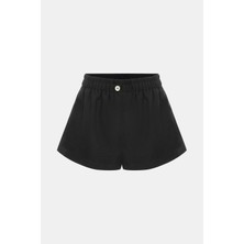 Vakko By Forte Forte Black High-Waist Shorts