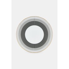 Vakko Piano Black&gold Dessert Plate