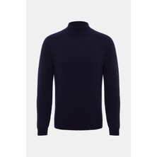 Vakko By Danıele Fıesolı Mock Neck Long Sleeve Wool Cashmere Knit Sweater