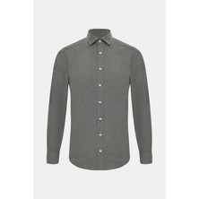 Vakko Melange Cotton Casual Shirt