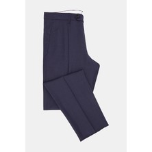 Vakko By Berwıch Navy Single-Pleat Wool Serge Trousers