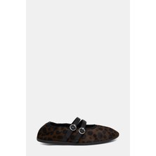 3 Juın Leopard Print Ballet Flats