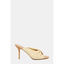 Gedebe Beige Raffia Slippers