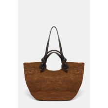 Hereu Brown Raffia Bag