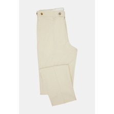 Vakko By Berwıch Light Cream Single Pleat Pants