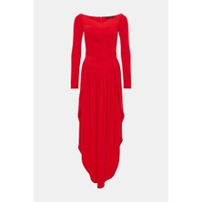 Bevza Red Midi Dress