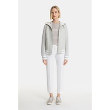 Vakko By Peserıco White Narrow-Leg Trousers