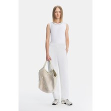 Vakko By Lorena Antonıazzı Ecru Casual Trousers