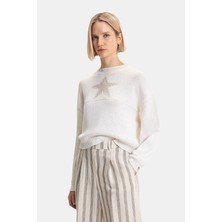 Vakko By Lorena Antonıazzı Ecru Knit Sweater