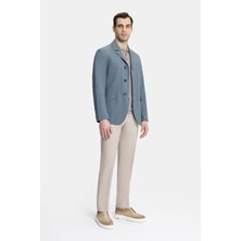 Vakko By Montecore Blue Wool/silk Jacket