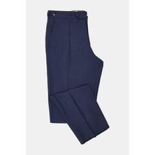 Vakko By Berwıch Navy Single-Pleat Trousers