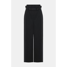 Bevza Black Wool Trousers