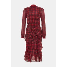 Saloni Salonı Red Midi Dress