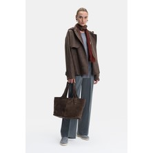 Vakko By Lorena Antonıazzı Dark Grey Wide Leg Trousers