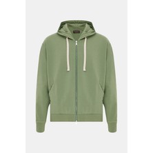 Vakko By Danıele Fıesolı Green Hooded Sweatshirt