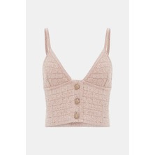 Alessandra Rich Alessandra Rıch Light Pink Strappy Blouse