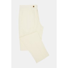 Vakko By Berwıch Ecru Single Pleat Trousers