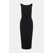 Magda Butrym Black Midi Dress