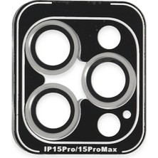 Efnaz Style Joko Apple iPhone 15 Pro Max Pvd Metal Kamera Lens - Gümüş