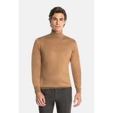 Vakko By Gran Sasso Turtleneck Wool Silk Knit Sweater