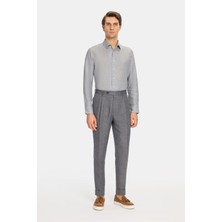 Vakko By Berwıch Dark Grey Herringbone Trousers