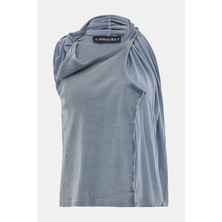Y Project Light Grey Sleeveless Blouse