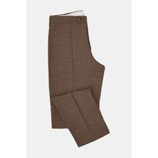 Vakko By Berwıch Brown Single Pleat Trousers