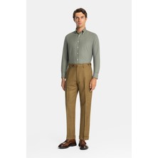 Vakko By Berwıch Single-Pleat Herringbone Wool Trousers