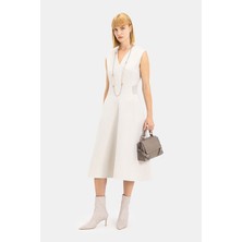 Vakko By Lorena Antonıazzı Beige Sleeveless Dress