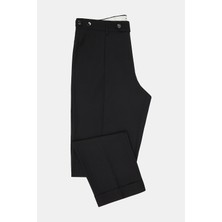 Vakko By Berwıch Black Single-Pleat Trousers