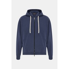 Vakko By Danıele Fıesolı Navy Hooded Sweatshirt
