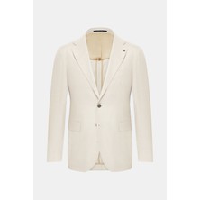 Vakko By Taglıatore Light Cream 2-Button Half-Lined Jacket