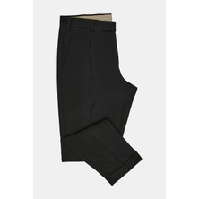 Vakko By PT01 Black Plain Diagonal Weave Trousers